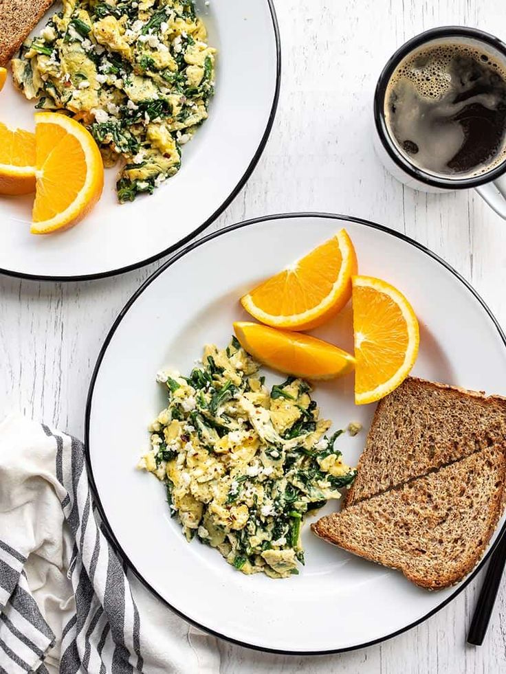 spinach and feta egg scramble recipe