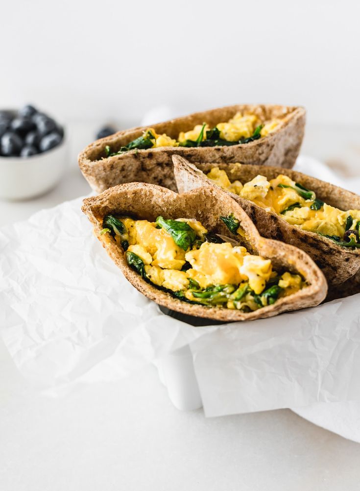 egg and spinach breakfast wrap